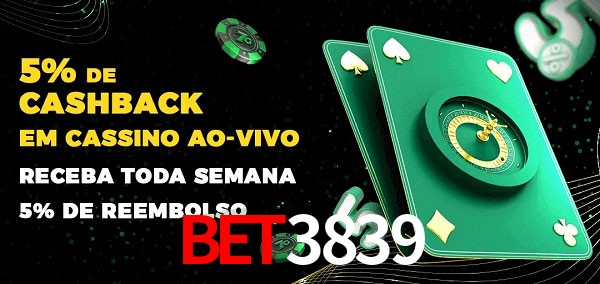 Promoções do cassino ao Vivo Bet3839